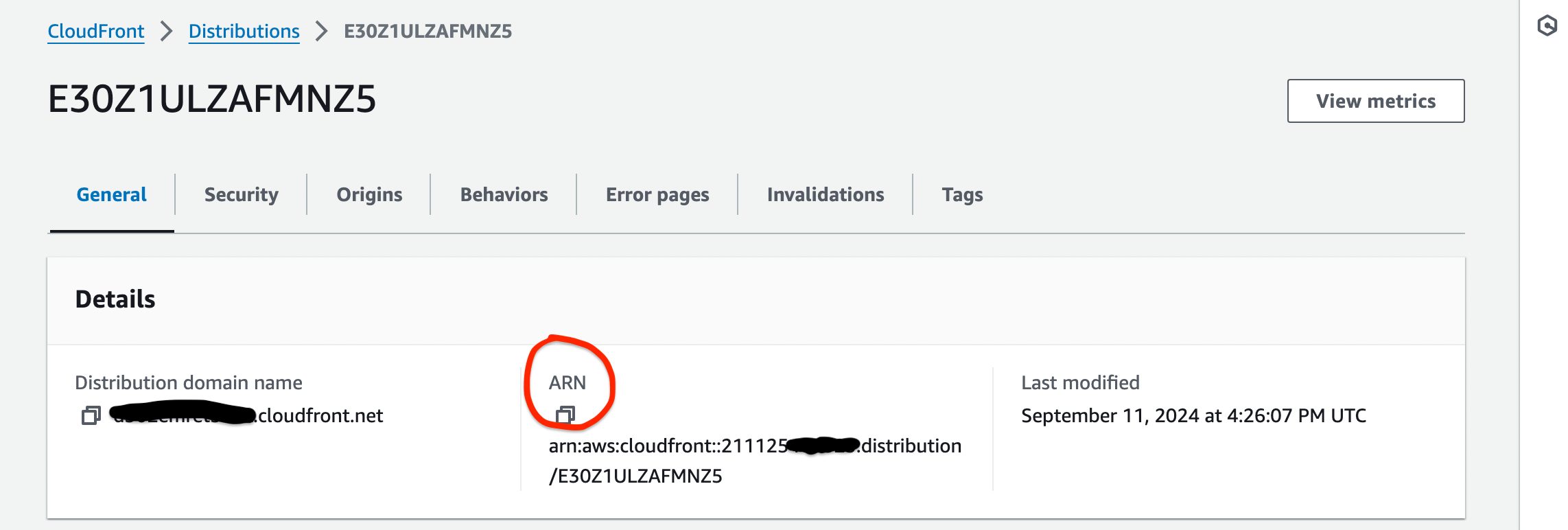 ARN For Cloudfront